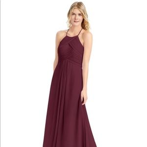 Azazie Ginger style dress in color Cabernet